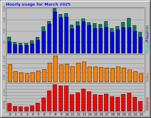 Hourly usage for March 2025 Hourly usage for March 2025